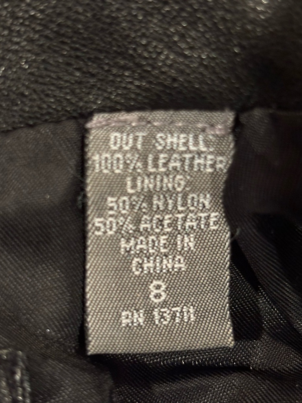 Black Leather Topstitched Jacket/Blazer - Picture 14 of 14